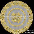 golden & white lace round sheet tablecloth